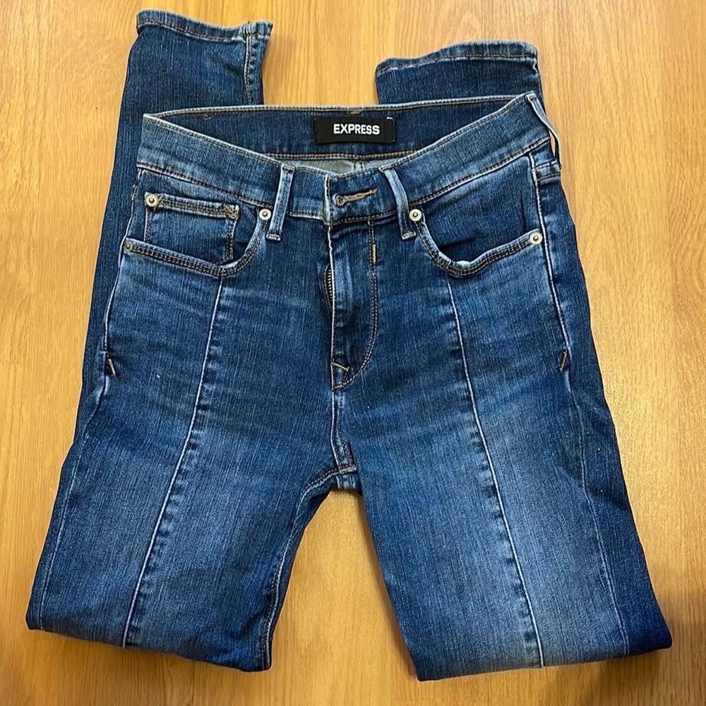 Express 2R High Waist Split Ankle Skinny Jeans